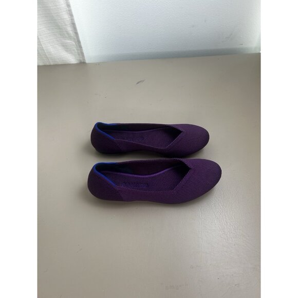 Rothy's The Flat Women's 7 Fig Purple Wine Knit Round Toe Ballet Shoes - Picture 14 of 14